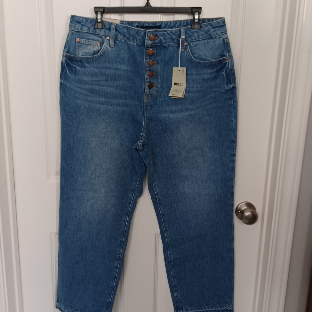 BODEN NWT Blue Button-Fly Jeans